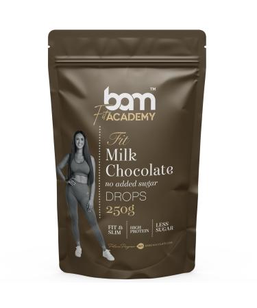 BAM Milk chocolate drops, no added sugar, patties, chips to melt, homemade and professional pastry, 250g