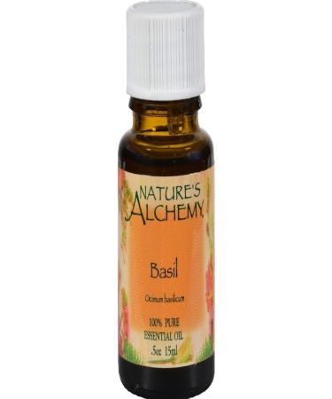 Buy Nature's Alchemy Basil Essential Oil 0.5 oz - Pure Ocimum Basilicum for Aromatherapy & Wellness - Buy Online on GoSupps.com