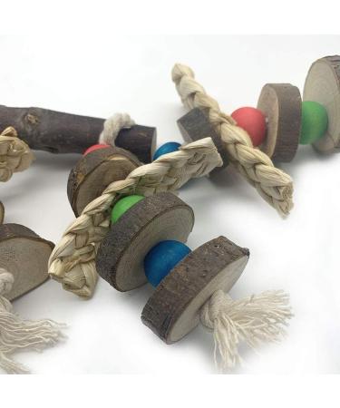 EBaokuup Wood Bird Chewing Toys for Parrots - Blocks for Finch, Budgie, Parakeets, Cockatiels, Conures, Love Birds, Amazon Parrots - Buy Online on GoSupps.com