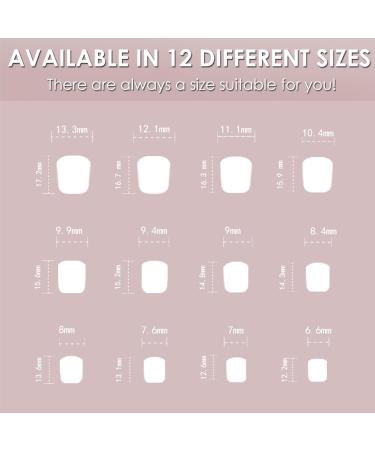 Nude White Short False Nails - 24Pcs Square Press on Nails with Glue | Full Cover Stick on Nails for Women & Girls - Buy Online on GoSupps.com