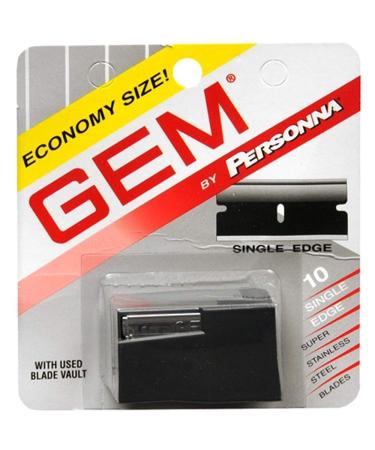 Personna Gem Stainless Steel Single Edge Razor Blades 10 Ea (Pack Of 2)