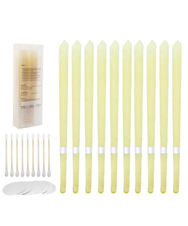 20 PCS Beeswax Ear Candles Wax Removal Ear Wax Removal Kit Earwax Removal Candling for Ear Cleaning 100% Non-Toxic Candles with Protective Disc