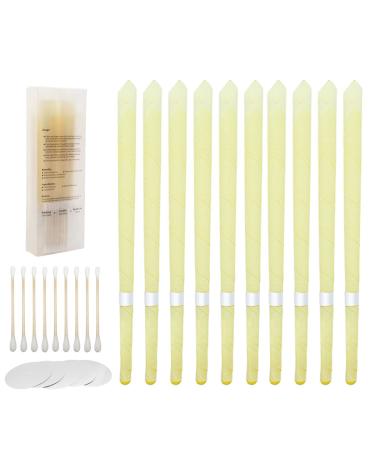 20 PCS Beeswax Ear Candles Wax Removal Ear Wax Removal Kit Earwax Removal Candling for Ear Cleaning 100% Non-Toxic Candles with Protective Disc