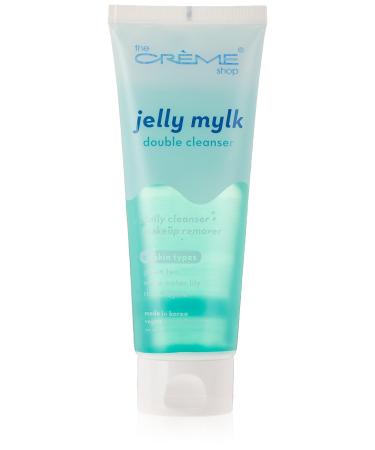 The Crème Shop Jelly Mylk Double Cleanser | Green Tea + White Water Lily + Rice Enzyme, 5.07 Oz