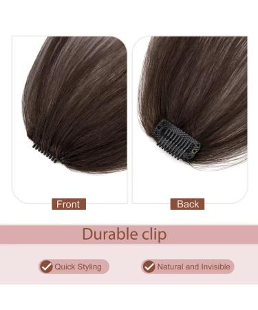 Buy Silk-Co Clip-In Hair Bangs Extensions | Real 7A Remy Dark Brown Pony Hair | Soft Natural Fringe 20cm - 3g (1 Pack) - Buy Online on GoSupps.com