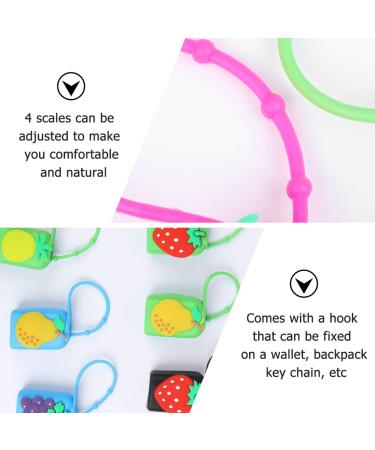 10Pcs Silicone Fruit Pattern Roller Bottle Holder Sleeve Keychain for 30ml Essential Oil Bottles - Travel Cover with Rope - Buy Online on GoSupps.com