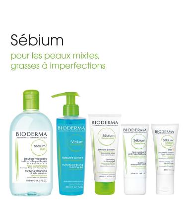 Bioderma Sebium Foam Gel - Gentle Cleanser for Oily & Combination Skin - 2 x 200 ml - Limits Sebum Production - Sensitive Skin Care - Buy Online on GoSupps.com