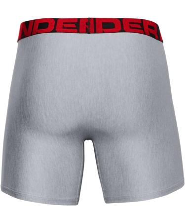 Buy Under Armour Men's Tech 6in Quick-Drying Boxer Shorts 2 Pack - Comfortable Tight-Fitting Underwear in Mod Gray & Jet Gray - Buy Online on GoSupps.com