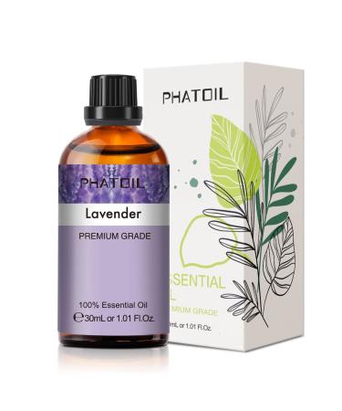 PHATOIL Lavender Essential Oil 30ML Premium Grade Pure Essential Oils for Diffusers for Home Perfect for Aromatherapy Diffuser Humidifier Candle Making Lavender 30 ml (Pack of 1)