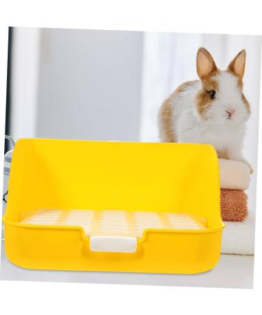 TOGEVAL Box Rabbit Toilet Small Pet Toilet Bunny Potty Pet Training Corner Pet Pee Toilet Pet Supply Bunny Toilet Little Pig Pee Toilet Pet Potty Pet Litter Tray Rabbit Potty 28.5X23.5X15.5CM Yellow - Buy Online on GoSupps.com