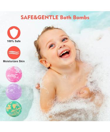 Bath Bombs for Kids - 12 Pack with Toys Inside | Organic Bubble Fizzies, Gentle & Safe | Ideal Gift for Easter, Birthday, Christmas - Buy Online on GoSupps.com