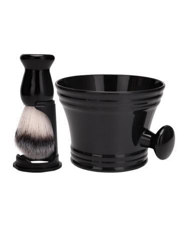 Milageto Razor shaving brush set portable razor cup soap brush care sets for friend father hairdresser Father's Day Schwarz