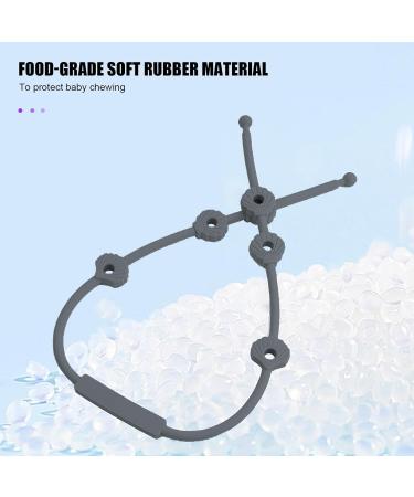 Multifunctional Stroller Toy Belts | Adjustable Pram Straps & Food Catcher for High Chairs | K Dark Gray - Toy Clip Bite Ring & Cup Holder - Buy Online on GoSupps.com