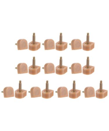 HARFINGTON 10 Pairs TPU High Heel Tips Shoes Replacement Tap Caps for Women High Heel Shoes 3mm Pin  12.5x10.5mm U-Shape Heel Repair Caps  Beige 12.5x10.5mm Beige  Gold Tone