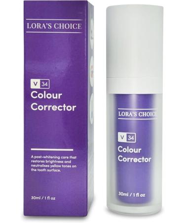 GOODY 2'S Lora Choice V34 Purple Toothpaste Tooth Stain Concealer & Whitening Booster Color Correcting Serum for Brighter Smile Enamel Safe Formula 30ml