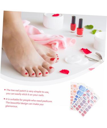 LALAFINA False Nails Tips Wraps False Nails Patches Fashion Summer French Fake Nails Toe Nail Stickers - Buy Online on GoSupps.com