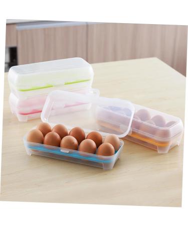 2pcs 10 Eggs Egg Organizer Fridge Egg Drawer for Refrigerator Egg Holder Container Camping re-usable Green 24.5*10.5*7cm - Buy Online on GoSupps.com