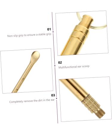 TOVINANNA 3pcs Multipurpose Ear Cleaning Tools Professional Brass Earwax Removal Kit Non-Slip Handle for Ear Wax Removal and Canal Massage - Buy Online on GoSupps.com