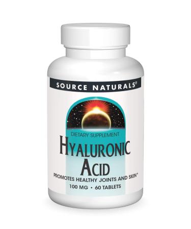 Source Naturals Hyaluronic Acid 100mg - 60 Tablets 60 Count (Pack of 1)