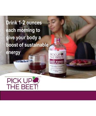 Beet Juice Kvass: Nitric Oxide Tonic with Live Cultures - 32oz Bottle | Supports Circulation, Blood Pressure & Gut Health | Reduces Sugar Cravings - Buy Online on GoSupps.com