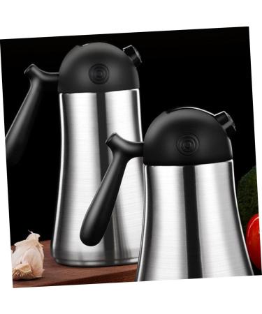 Zerodeko 1pc Stainless Steel Oil Pot Oil Storage Can Strainer Oil Storage Bottle Olive Dispenser Stainless Steel Containers Kitchen Oil Jar Vinegar Cruet Grease Condiment Bottles 20.5X11CM Silver - Buy Online on GoSupps.com