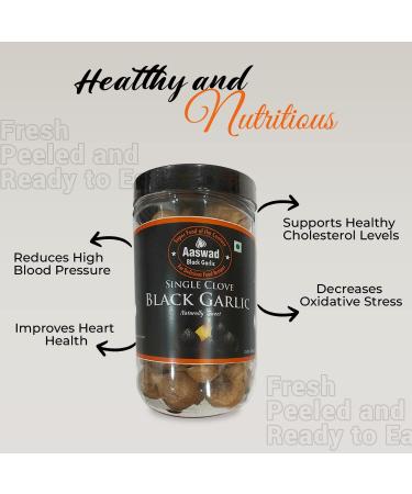 Premium Single Clove Black Garlic 425g / 15oz | Unpeeled Whole Bulbs by Aaswad Impex - Buy Online on GoSupps.com