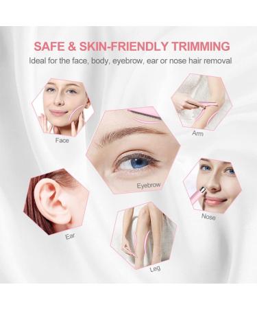 TOUCHBeauty Electric Eyebrow Trimmer Ladies Hair Trimmer Nose Ear Trimmer 2 in 1 Hair Trimmer for Women and Men Painless Trim Brow Peach Fuzz Battery Powered RAG-1458 (Pink) - Buy Online on GoSupps.com