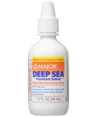 Major Pharmaceuticals Deep Sea Saline Generic for Ocean Nasal Moisturizing Spray, 1.5 Ounce - Buy Online on GoSupps.com