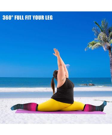 3 Pairs Plus Size Compression Socks (20-30 mmHg) for Women & Men - Wide Calf Knee High Stockings for Nurses & Seniors - 4XL Size - Buy Online on GoSupps.com