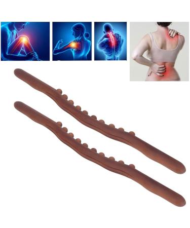 Wooden Gua Sha Stick - 10 Massage Points for Firm Skin | Premium Scraper for Back Therapy - Buy Online on GoSupps.com