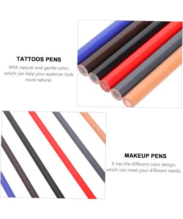 Didiseaon 6pcs Eyebrow Pencil Lip Liner Set Microblading Eyebrow Supplies Microblading Eyebrow Pen Wooden - Buy Online on GoSupps.com