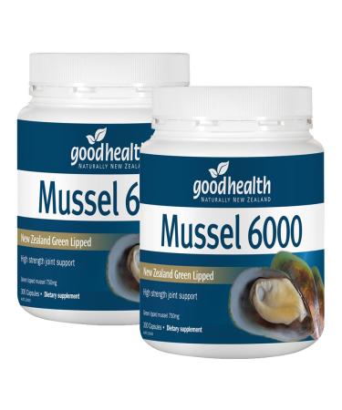 Goodhealth Mussel 6000mg 300 Capsules New Zealand Green Lipped Mussel High Strength Joint Support (Pack of 2)