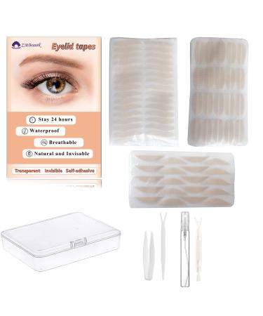 Jeanssar Water Eyelid Tape 920 Pcs Double Eyelid Tape for Hooded Eyes Invisible nstant Eye Lift Without Surgery Perfect for Uneven Mono-Eyelids Large Size 920Pcs WATER-3Styles