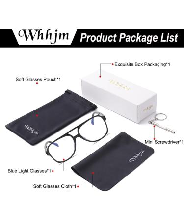 Buy Retro 70s Aviator Blue Light Blocking Glasses for Men & Women | Non-Prescription Computer Eyewear - 58mm Black - Buy Online on GoSupps.com
