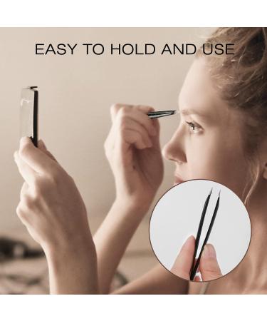 Gemice Eyebrow Tweezers Set with Case - 4-Part Improved Pointed Tweezers for Precision Plucking | Anti-Slip Coating - Buy Online on GoSupps.com