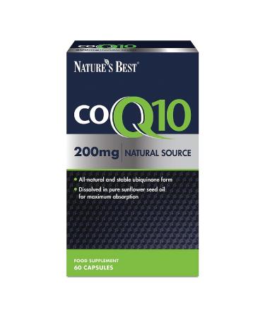 Co Enzyme Q10 CoQ10 200mg | 60 Vegan Capsules | One-A-Day | 2 Month s Supply | High Strength Coenzyme Q10 | Natural Source | Easy Fast Absorption | UK Made