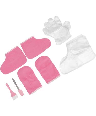 doublures de pieds et de mains en cire flanelle rose paraffine garde au chaud gants jetables mitaines de cire ensemble de pieds - Buy Online on GoSupps.com