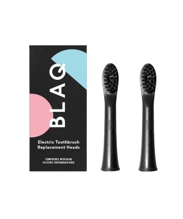 BLAQ Electric Toothbrush Replacement Heads - Sonic Toothbrush Heads Replacement - BLAQ Electric Toothbrush Refill - Optimal Plaque Control Toothbrush Heads - Pack of 2
