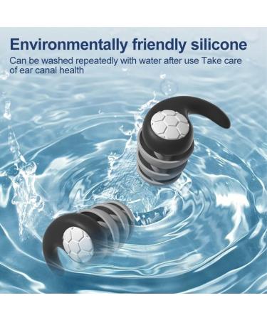 Adult Noise Cancelling Swimming earplugs 3 Pairs of Reusable Waterproof Silicone earplugs for Swimming Diving Reading Working Sleeping etc - Buy Online on GoSupps.com