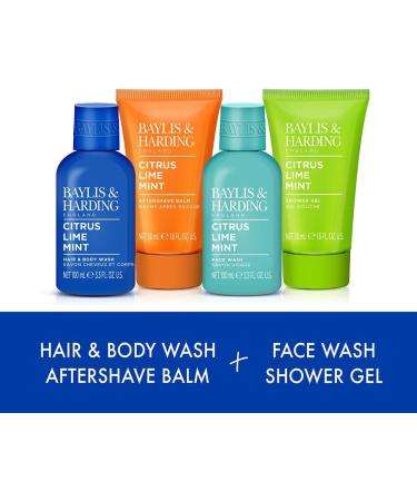Baylis & Harding Citrus Lime & Mint Men's Travel Gift Set - Vegan Friendly (1 Pack) - Buy Online on GoSupps.com