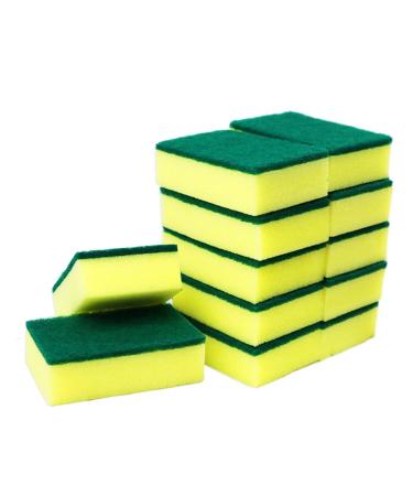 Dish Sponges kitcheSponge Heavy Duty Cellulose Scrub Sponge Dual-Sided Dishwashing Sponge for Kitchen 12 Pack Kitchenware (Color : Yellowx12)