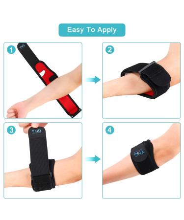 Adjustable Elbow Brace for Tendonitis & Arthritis Pain Relief | Neoprene Sleeve with Elastic Belt for Sprains & Golfers Elbow - Support & Comfort for Tennis Players - Buy Online on GoSupps.com