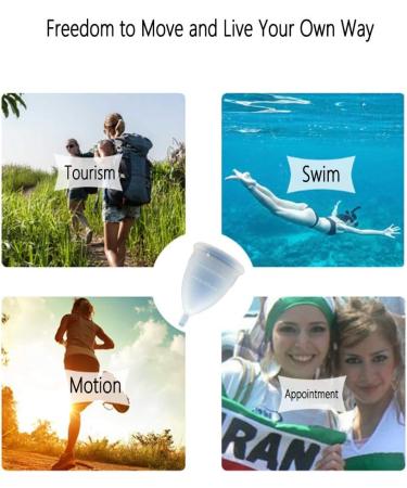 Super Soft Menstrual Cup - Reusable Medical Silicone | Sensitive Women's Hygiene Product (L Transparent) - Buy Online on GoSupps.com