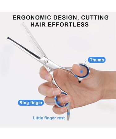 Professional Hair Cutting Scissors & Thinning Shears - 6.5in Stainless Steel Barber Scissors for Men Women Kids & Pets - Ergonomic Design & Sharp Blades - International Shipping Available - Buy Online on GoSupps.com