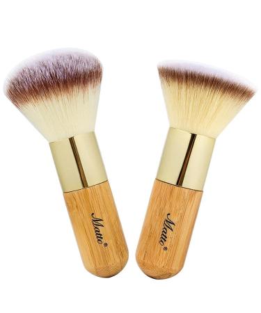 Matto Makeup Brush Set 2 Pieces Face Blush Kabuki Powder Foundation Makeup Brushes for Mineral BB Cream
