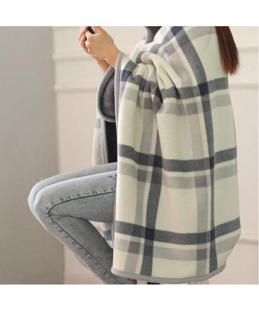 Blanket Slankets TV Blanket for Adult Women Men Soft Cosy Fleece Blanket Poncho Sweatshirt Oversized Wearable Fluffy Plush Throws for Sofa Couch Grey Black 80x130cm - Buy Online on GoSupps.com