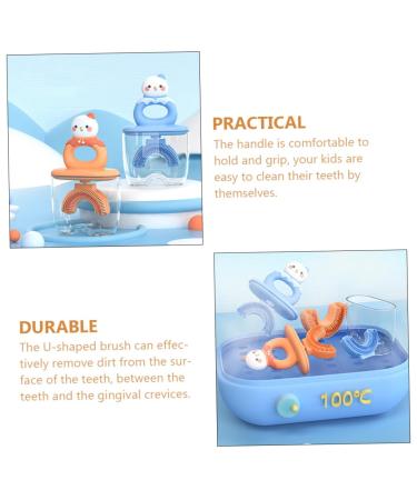 U-Shaped Silicone Toothbrush for Children | Healeeved | Dustproof & Safe | Smallkind 11x7cm Orange - Buy Online on GoSupps.com
