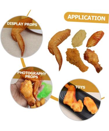 Zerodeko 10 Pcs Simulation Chicken Leg Chicken Wings Imitated Chicken Wings Chicken Wings Models Kitchen Props for Home Fake Food Lifelike Fast Foods Food Decor Chickens Pvc Toy Artificial Assorted Colorx2pcs 11X3.8X2.2CMx2pcs - Buy Online on GoSupps.com