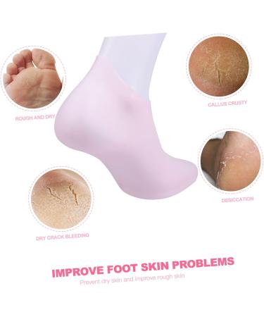 FOMIYES 1 Pair Protective Socks Silicone Moisturizing Socks Silicone Heel Socks Moisture Socks Feet Cracked Socks Foot Ladies Socks Sock for Rough Skin Miss Open Toe Socks Sebs Elasticity - Buy Online on GoSupps.com