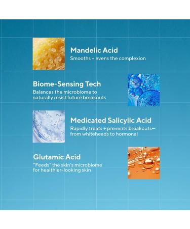Murad Biome-Balancing Acne Treatment Salicylic Mandelic and Glutamic Acid Serum for Clearing and Preventing Breakouts Decongesting Pores and Balancing Skin Microbiome 1.0 Fl Oz - Buy Online on GoSupps.com